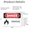 Signmission Propane Danger Sign, Vinyl Decal, 10in W x 7in L, 2PK OS-2PACK-DS-D-710-L-2040 - alternate 3